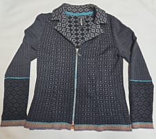 Eva & Claudi Wool Full Zip Medium  Gray Multicolor Womens Sweater Danish Design  picture
