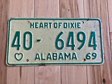 1969 Lamar County Alabama License Plate picture