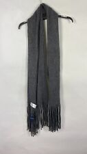 NWT Luck Brand Mens Scarf Tassels Gray One Size. picture