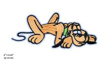 Pluto Cartoon Dog Character Laying Down Embroidered Iron On Patch picture
