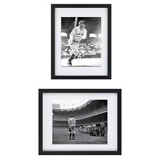 Framed Babe Ruth Baseball New Yankees Set of 2 Print 8X10 Black Frame Photo Set picture