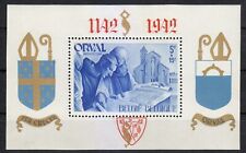 Belgium 1941 MNH Block VI.II. Type 2 in Red perforated Orval Abbey. Signed ** picture