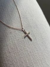 Diamonds Mini Cross, Religious jewelry 14K Solid Gold Diamonds Christian Cross picture