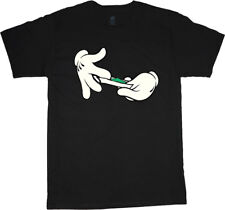 funny pot t-shirt weed 420 marijuana tee shirt men's pot shirts hands joint roll picture