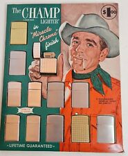 Vintage 1950 CHAMP LIGHTERS Store Advertising 12 Lighter Counter Top Display NOS picture
