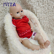 IVITA 18inch Reborn Baby Girl Doll Newborn Baby Floppy Silicone Dolls picture