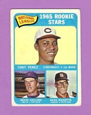 1965 Topps Baseball Reds HOF First Baseman Tony Perez #581 Rookie Baseball Card picture
