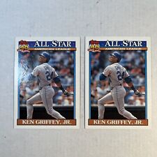 Lot Of 2 1991 Topps #392 Ken Griffey Jr All-Star Cards picture