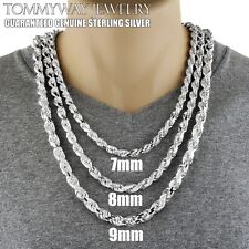 Guaranteed 925 Sterling Silver Thick Heavy & Solid Rope Chain Necklace picture