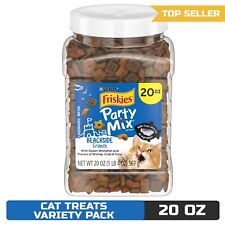 Purina Friskies Cat Treats, Party Mix Beachside Crunch Snacks, 20 oz Canister picture