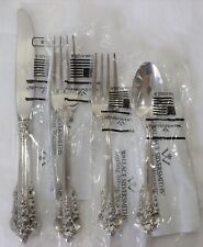 Wallace Grande Baroque Sterling Flatware 4pc Place Setting NIB picture