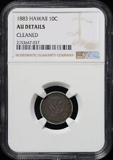 1883 Kingdom of Hawaii Silver Dime NGC AU Details Cleaned picture