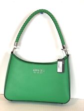 guess Genuine Leather Shoulder Bag Green Color picture