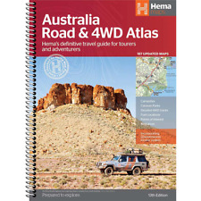 Hema Australia Road and 4WD Atlas 13th Edition 187 Updated Maps (Spiral Bound) picture