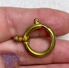 1 Large Spring Ring Pocket Watch Chain Clasp Gold Tone Vintage NOS picture