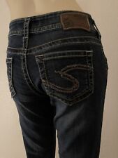 SILVER BOOTCUT WOMENS JEANS. NICE. 26x32. picture