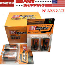 9V Carbon Batteries 6F 22 9 Volt Battery Value Lot 2 6 12 FAST SHIPPING picture