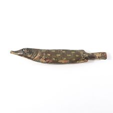 Antique French Paper Mache Fish Candy Container Glass Eye Figural Ornament  picture