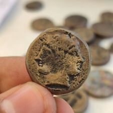 Very Unique Ancient Roman Bronze Coin With Rare Two King Face picture