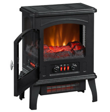 Electric Fireplace Stove Heater Freestanding Flame Infrared Portable Realistic picture