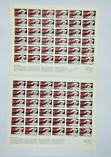 Vintage 1995 Atomic Bomb Ends WWII Ends WW2 Stamps 2 Sheets Artist autograph picture