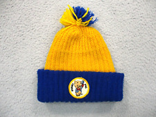 VINTAGE Porky Pig Beanie Hat Cap Mens One Size Yellow Blue Knit Bugs Bunny 70s picture