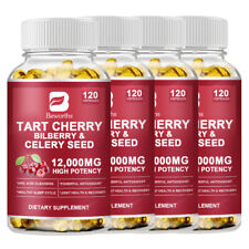 1-4 Pack Organic Tart Cherry Supplement 10:1 Extract 12000mg Equivalent Capsules picture