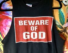 RARE Vintage Distressed Manson T-shirt Beware Of God | The Lord Is A Shepard L picture