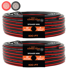 2 Rolls of 12 Gauge 100 Feet Speaker Wire Car Audio Stereo 12 Volt Zip Cable picture