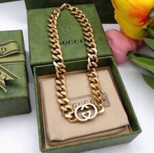 GUCCI Interlocking G Choker Necklace in Gold Tone Metal—16” | Vintage | NWOT picture