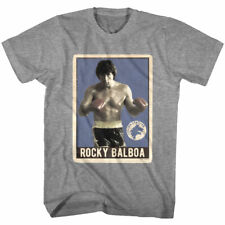 Rocky Balboa Vintage Trading Card Men's T Shirt Boxing Collector Poster Stallone picture