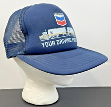 Vintage Chevron Oil Gas Semi Truck Your Driving Force Trucker Hat Snapback Cap picture