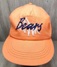 Vintage 90s Chicago Bears NFL Script SnapBack Hat Cap USA - Rare Orange Color picture
