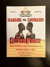 Hagler VS Leonard Official Fight Program World Middleweight Championship 4/6/87 picture