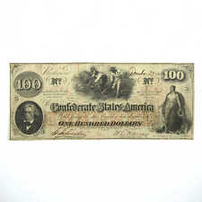 1862 $100 Confederate Note Circulated Currency SKU:I10415 picture