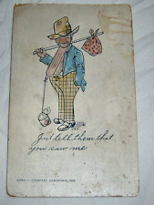 VTG Chris N. Krogstad Cartoon Post Card 1910 