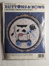 Banar Designs Buttons & Bows Cow Counted Cross Stitch Kit picture