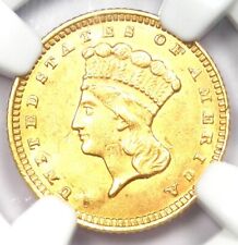 1874 Indian Gold Dollar G$1 - Certified NGC AU Details - Rare Early Coin picture