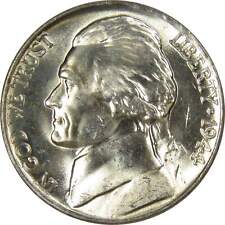 1944 P Jefferson Wartime Nickel BU Uncirculated Mint State 35% Silver 5c US Coin picture