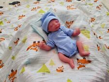Full Body Solid Silicone Doll Baby Boy Doll Ooak Art Doll micro preemie  picture