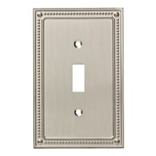 Nickel Switch Plate Beaded W35058  picture