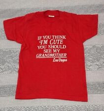 vintage boys red tshirt Children Gift For Grandma Grandmother Vintage Tee Child picture