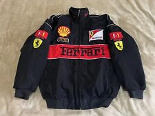 Adult F1 Vintage Racing Jacket Black Ebroidered Cotton Padded Ferrari Jacket picture