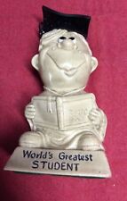 Vintage 6” World's Greatest Student Statue Berrie R&W 70s picture