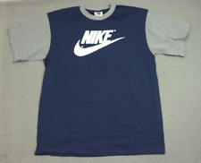 Vintage Nike Shirt Men's Size Large Center Swoosh Blue Gray Y2K 2000 picture