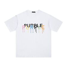 2024 Summer New Purple brand Alphabet Colorful Basic Large Short Sleeve T Shirt picture