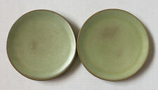 Vintage FRANKOMA Pottery - VTG Set of 2 Plates  - Prairie Green - 6G picture