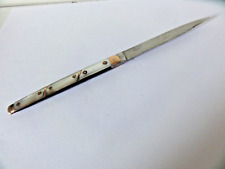 Antique 18th Eme Folding Pocket Knife - Orleans - Mother of Pearl & GOLD Sleeve picture