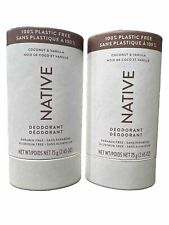 2 Native Deodorant COCONUT & VANILLA 2.65oz Plastic Free Paraben & Aluminum Free picture