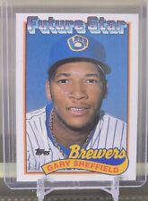 Gary Sheffield Rookie Card #343 Extremely Rare, 1989 Topps Error Card picture